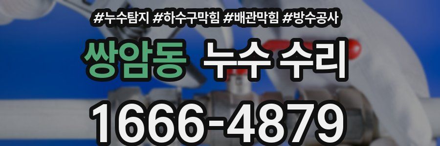 쌍암동 누수 수리