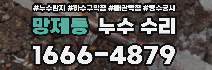 망제동 누수 수리
