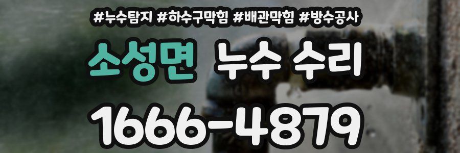 소성면 누수 수리