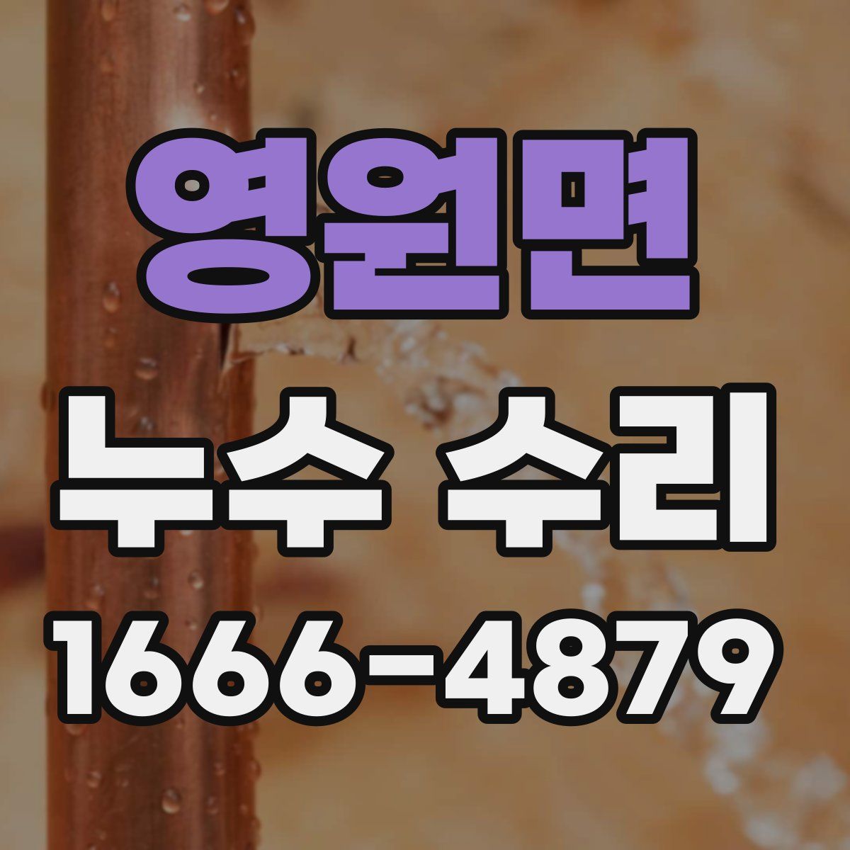 영원면 누수 수리