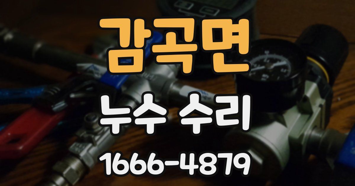 감곡면 누수 수리