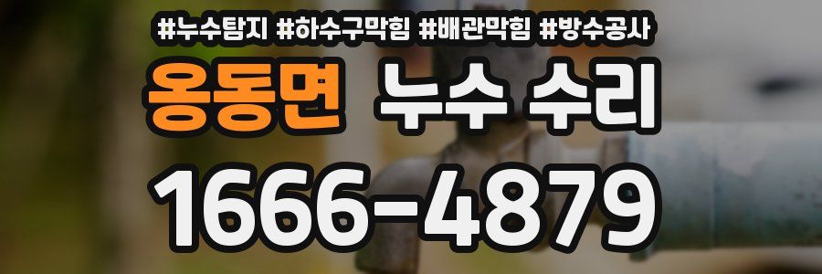옹동면 누수 수리