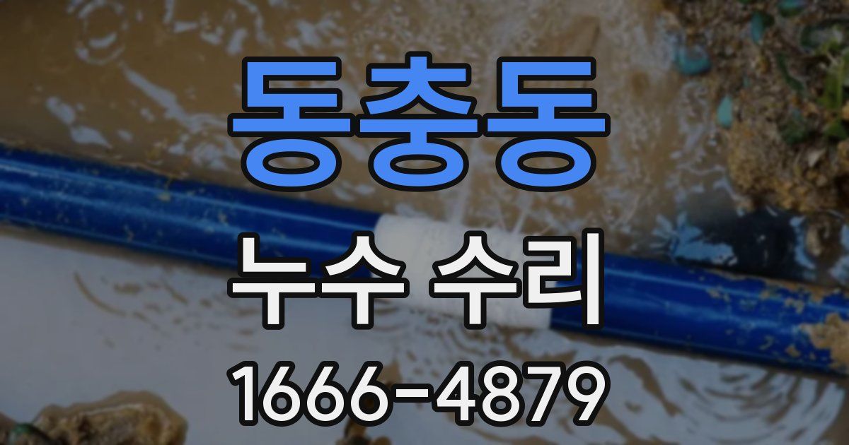 동충동 누수 수리