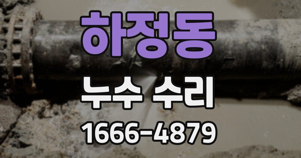 하정동 누수 수리