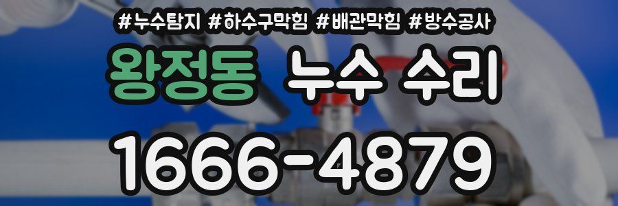왕정동 누수 수리