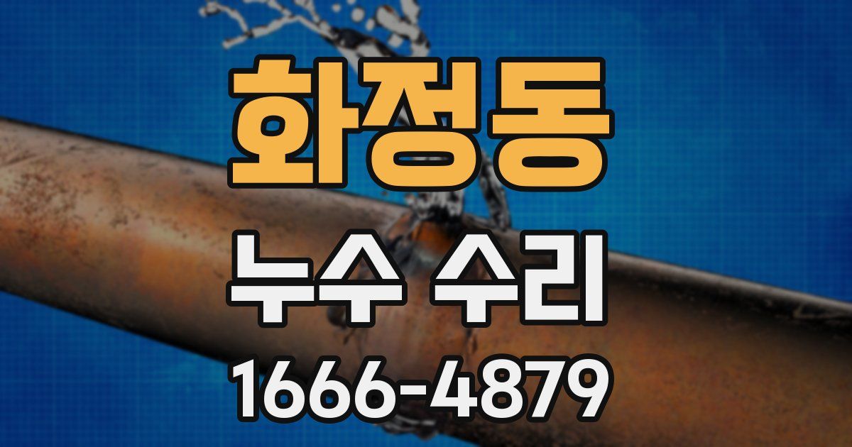 화정동 누수 수리