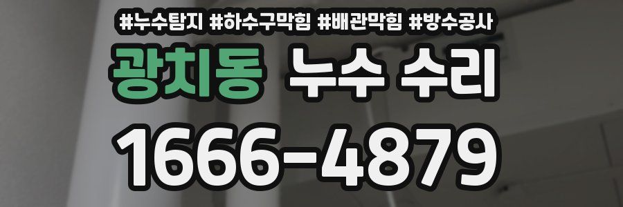 광치동 누수 수리