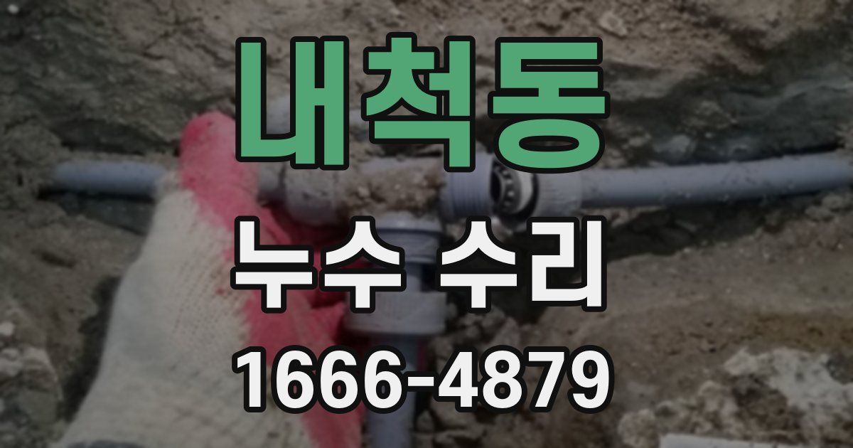 내척동 누수 수리