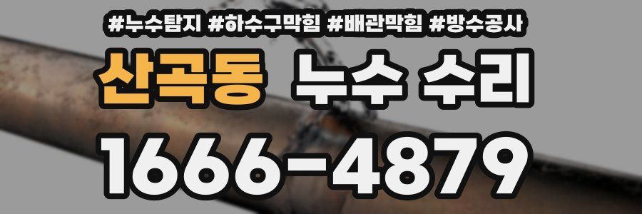 산곡동 누수 수리