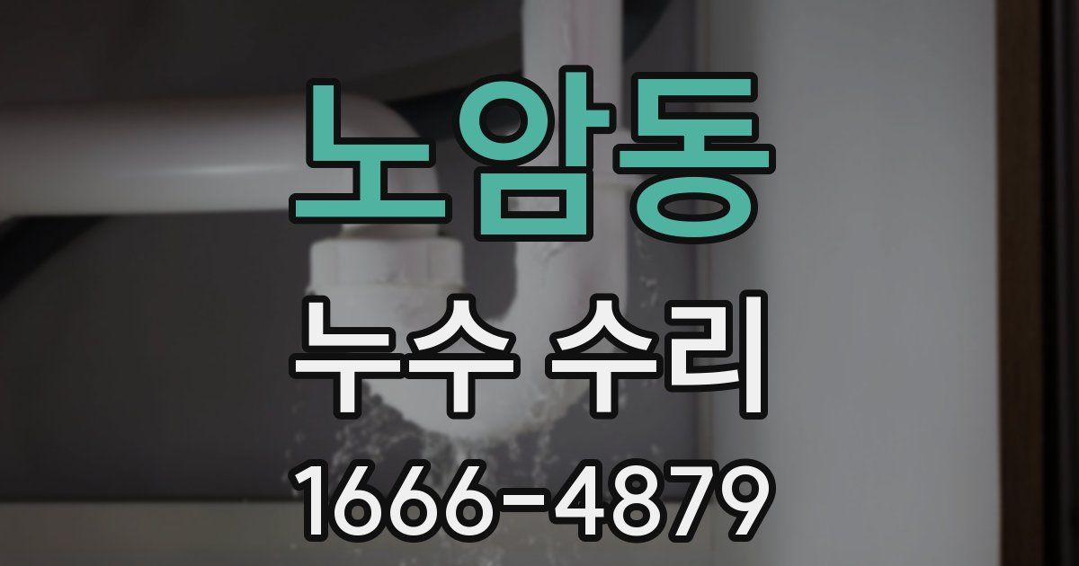 노암동 누수 수리