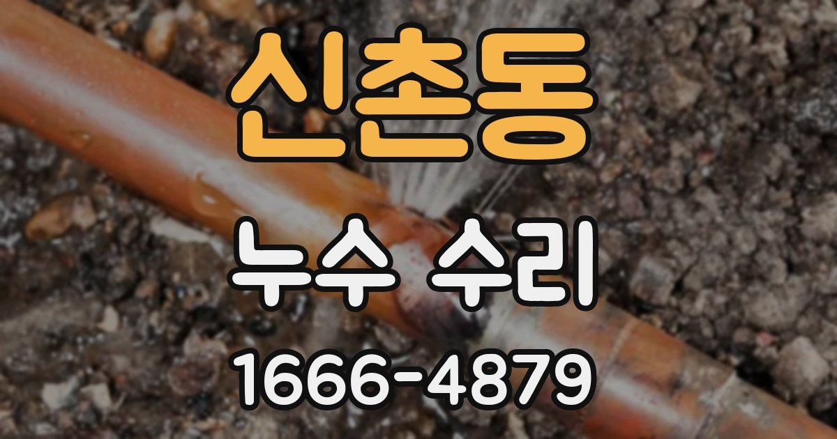 신촌동 누수 수리