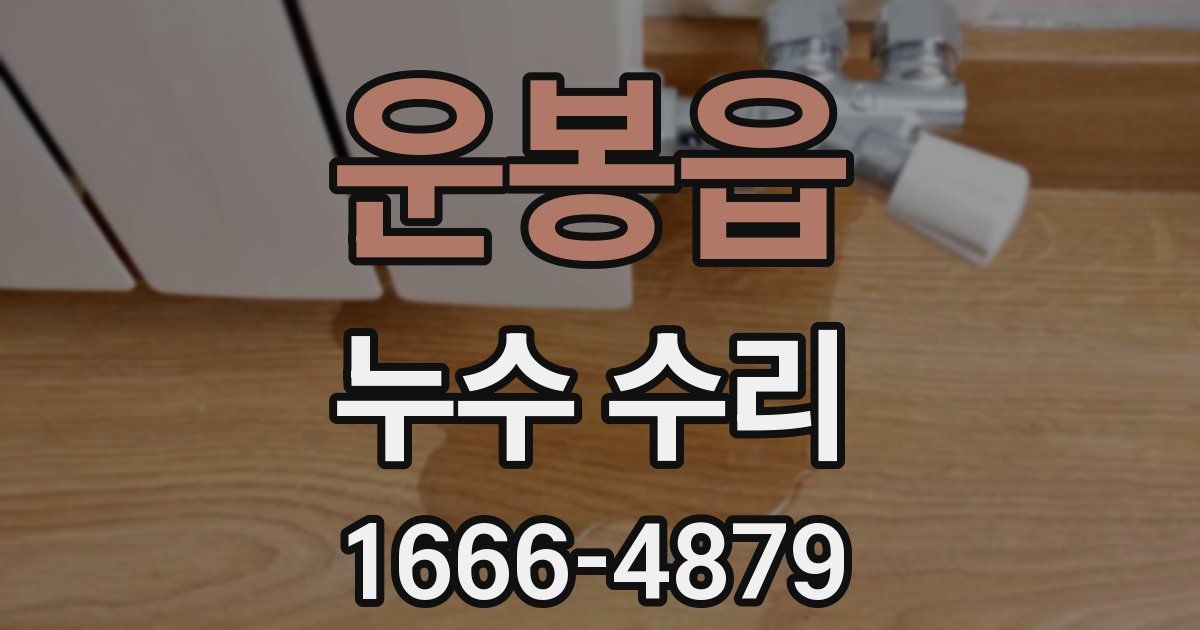 운봉읍 누수 수리