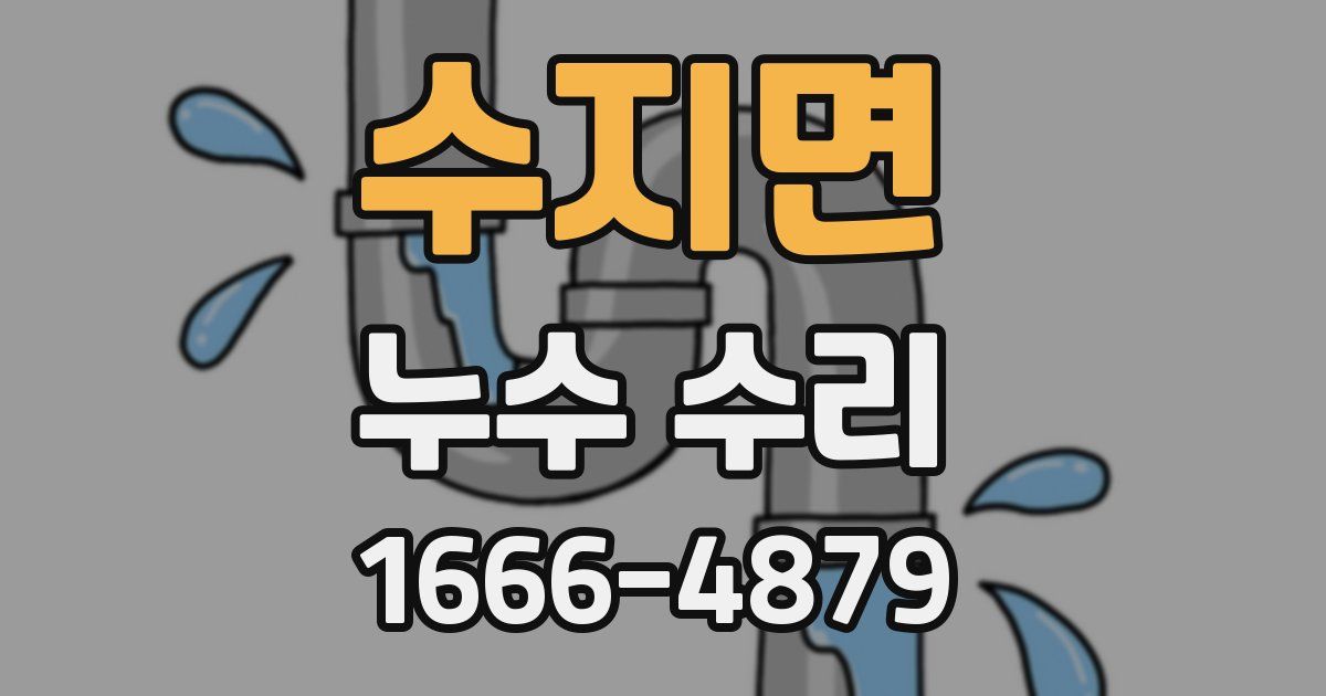 수지면 누수 수리