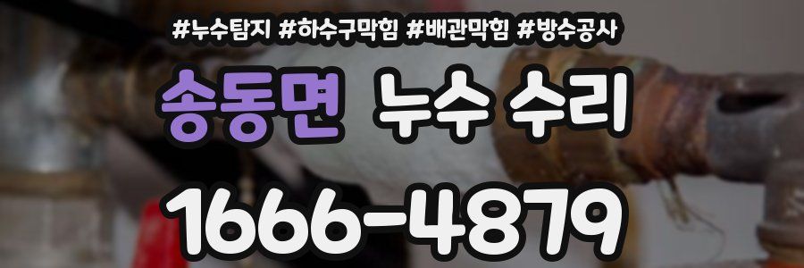 송동면 누수 수리