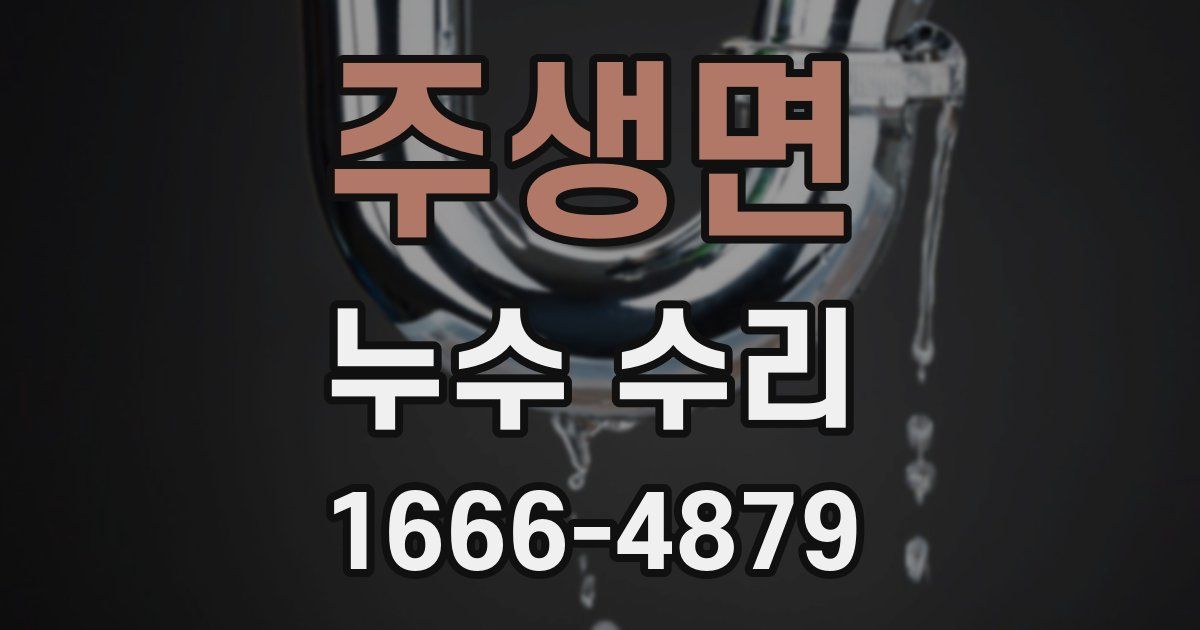 주생면 누수 수리