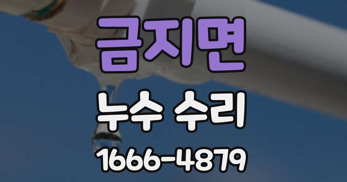 금지면 누수 수리