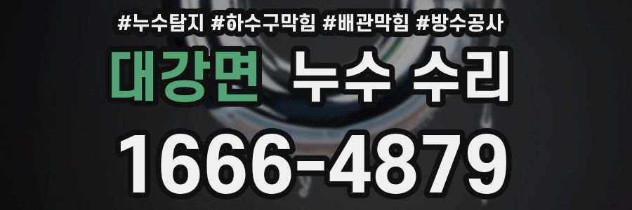 대강면 누수 수리