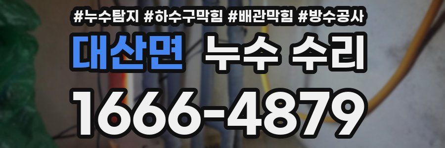 대산면 누수 수리