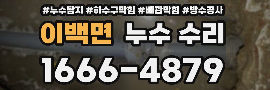 이백면 누수 수리