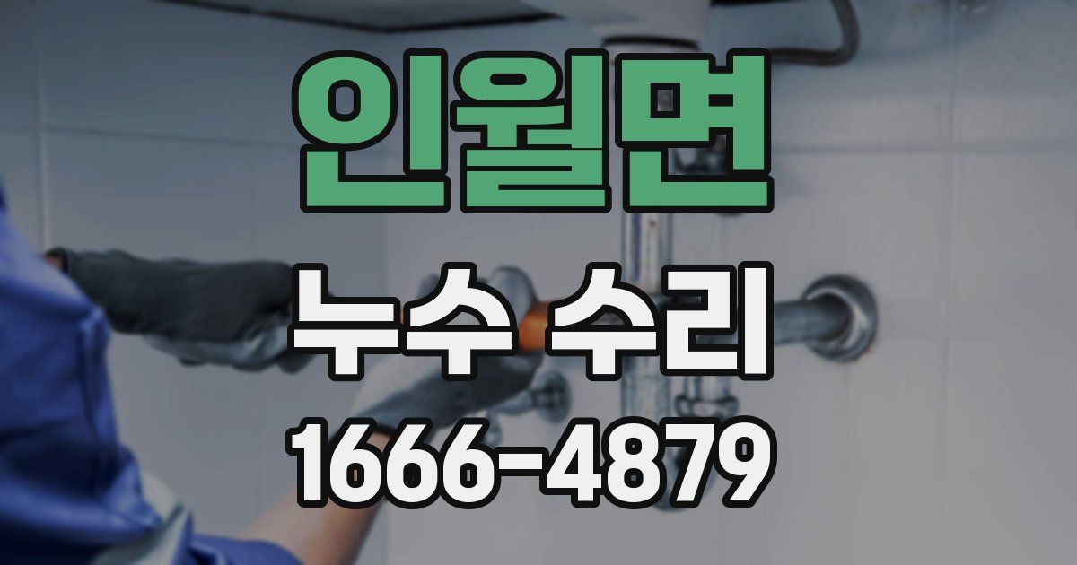 인월면 누수 수리