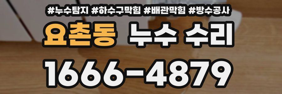 요촌동 누수 수리