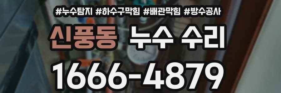 신풍동 누수 수리