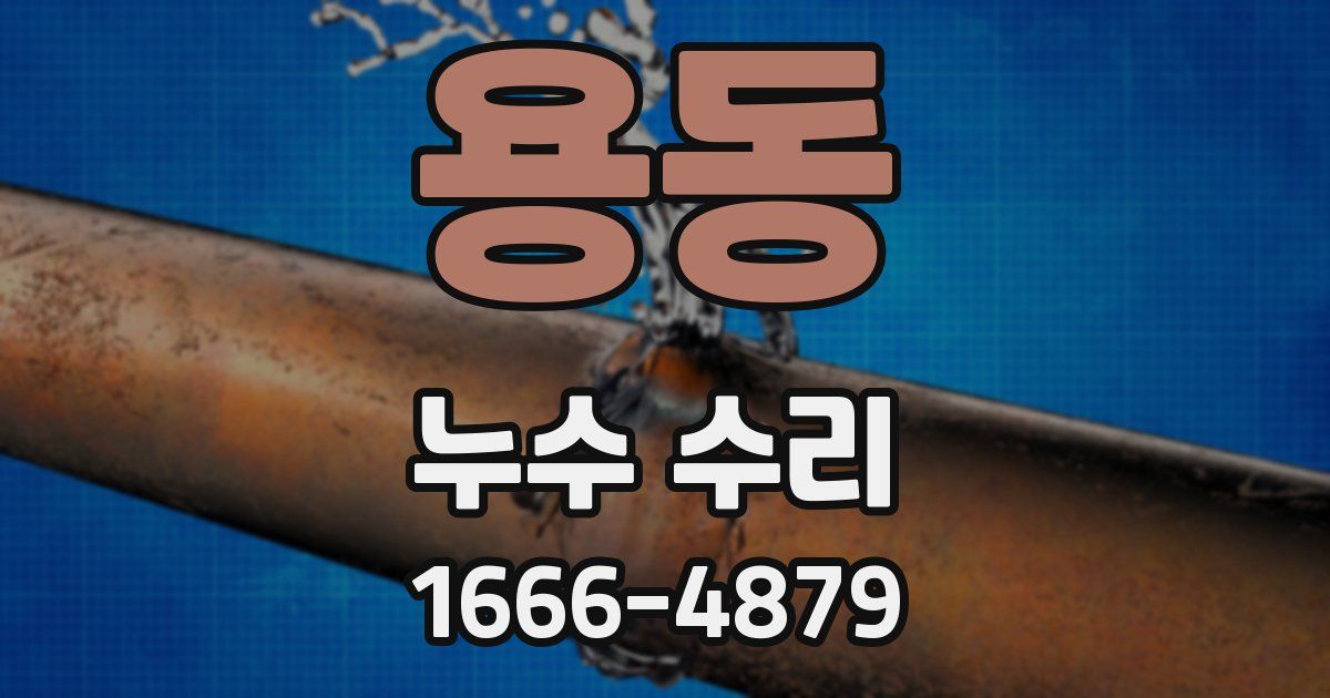용동 누수 수리
