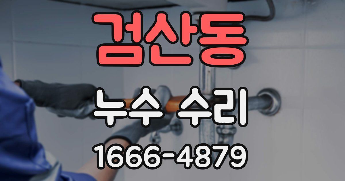 검산동 누수 수리