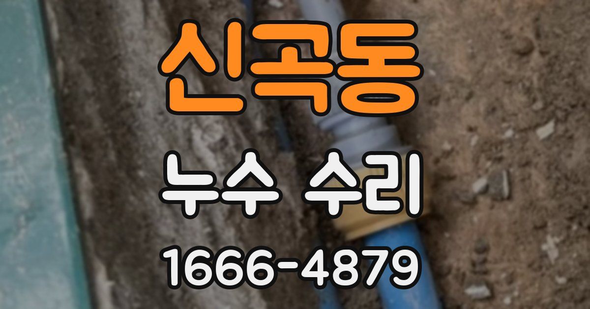 신곡동 누수 수리
