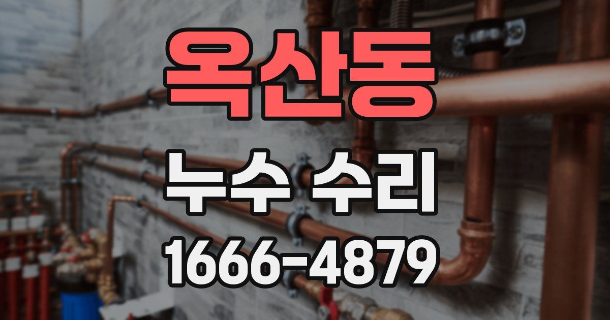 옥산동 누수 수리