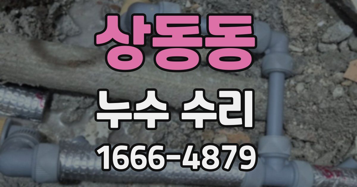 상동동 누수 수리