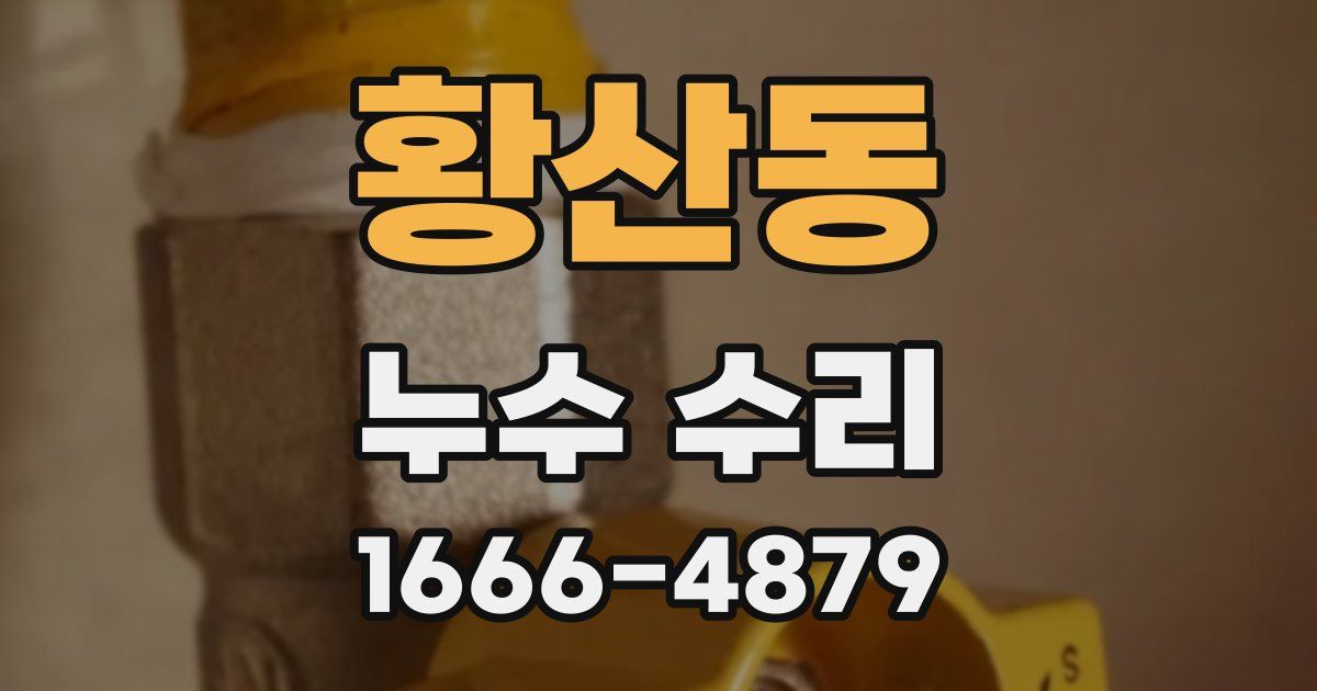황산동 누수 수리