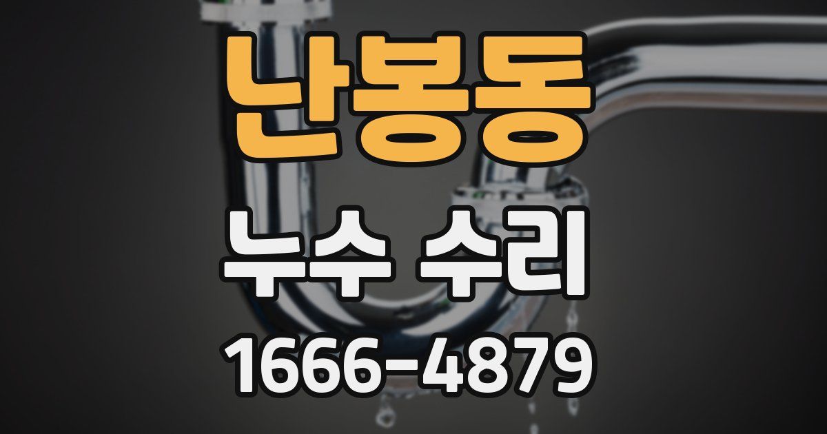 난봉동 누수 수리