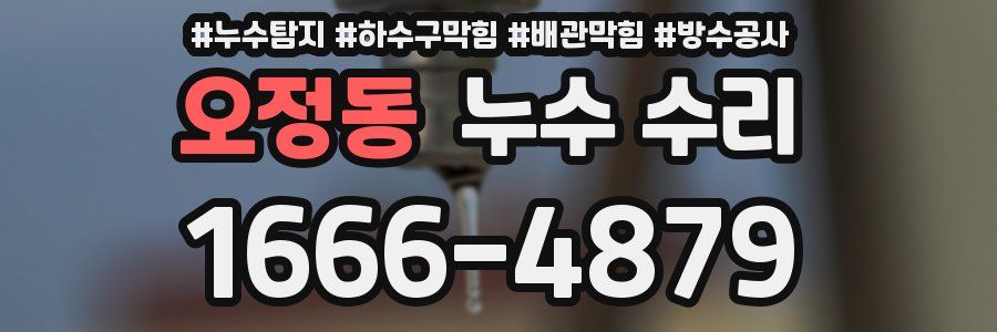 오정동 누수 수리