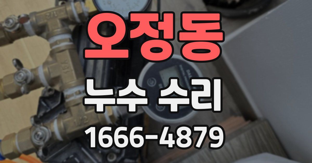 오정동 누수 수리