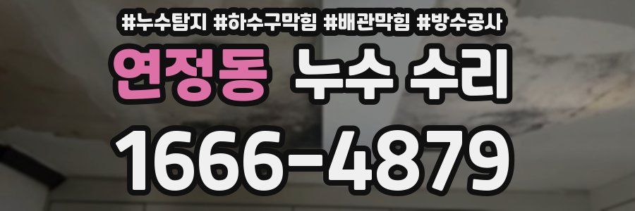연정동 누수 수리