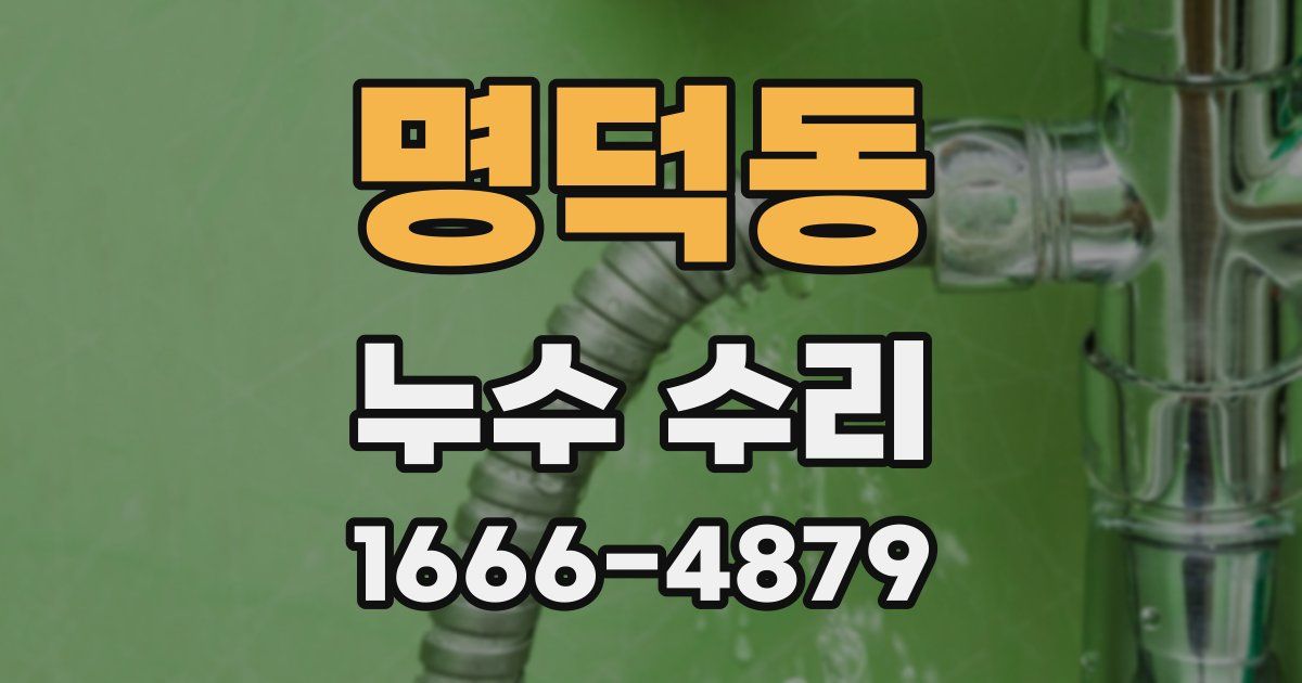 명덕동 누수 수리