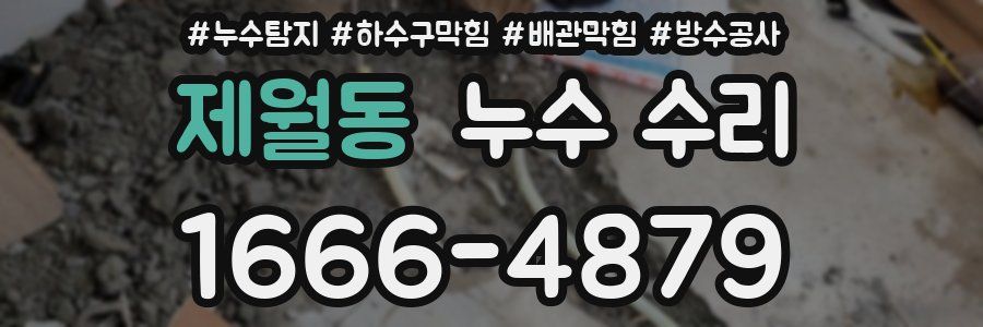 제월동 누수 수리