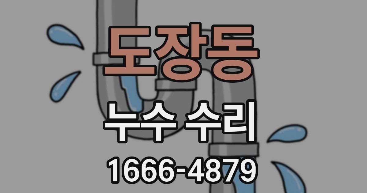 도장동 누수 수리