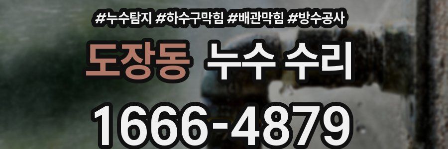 도장동 누수 수리