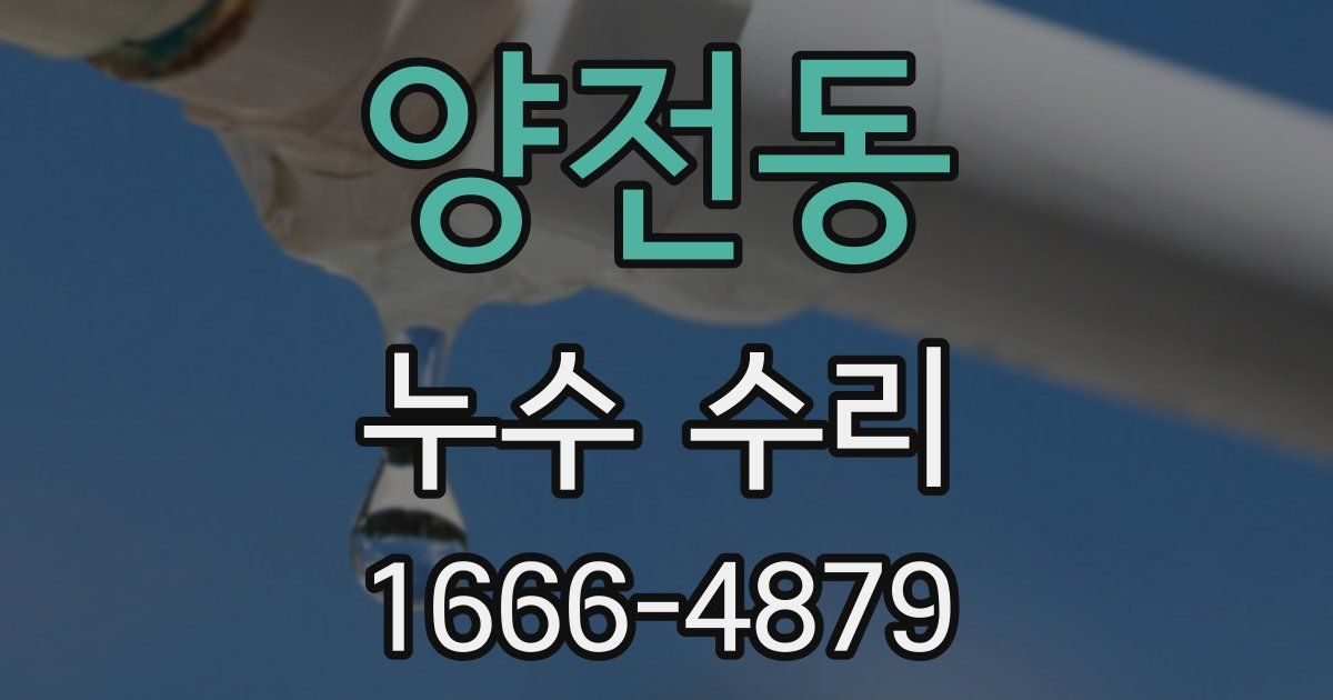 양전동 누수 수리