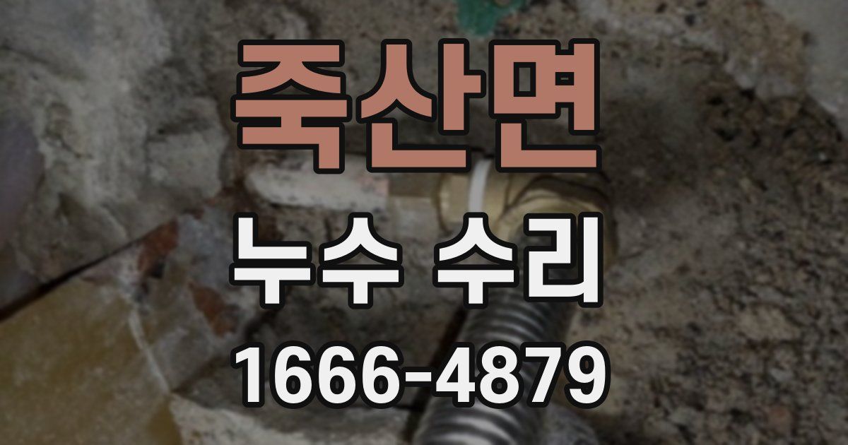 죽산면 누수 수리