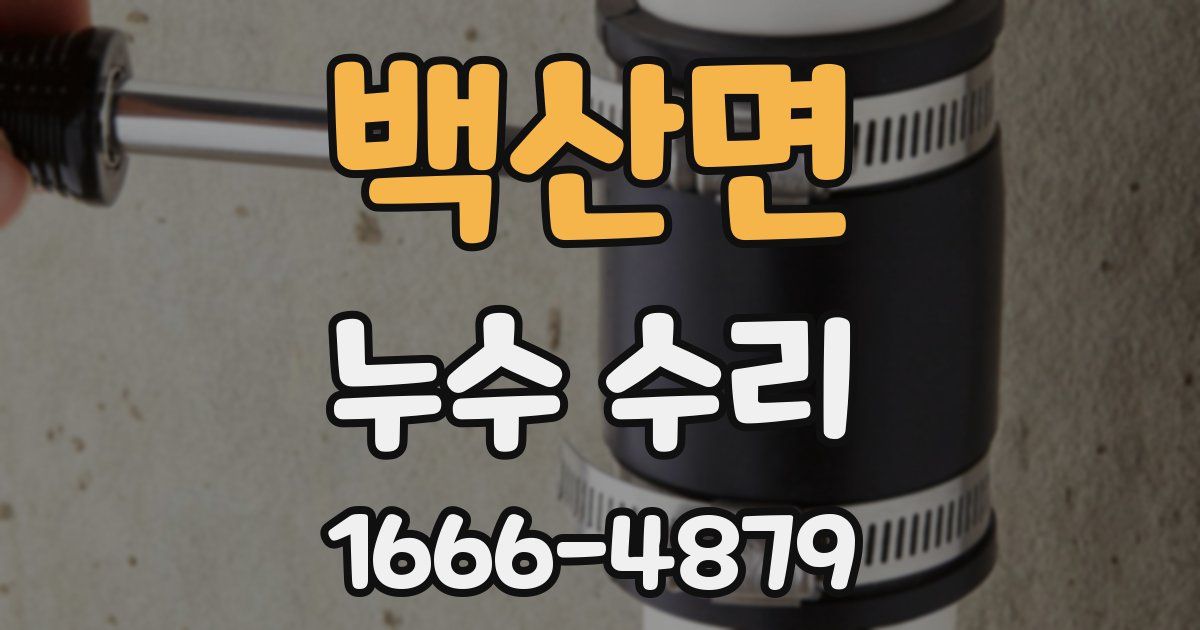 백산면 누수 수리