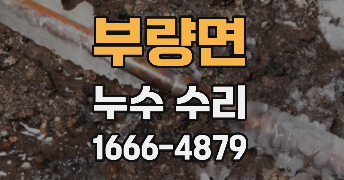 부량면 누수 수리