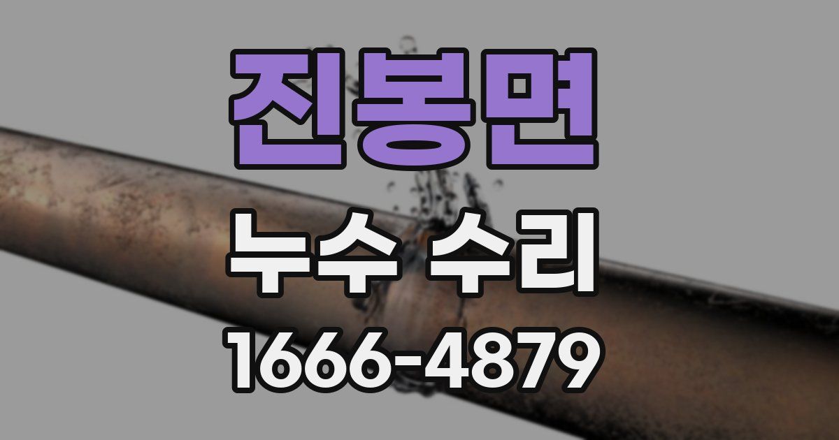 진봉면 누수 수리