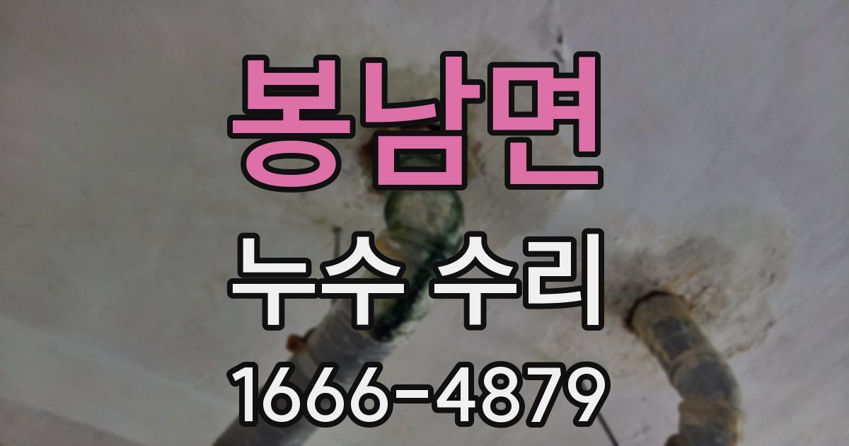 봉남면 누수 수리