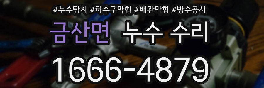 금산면 누수 수리