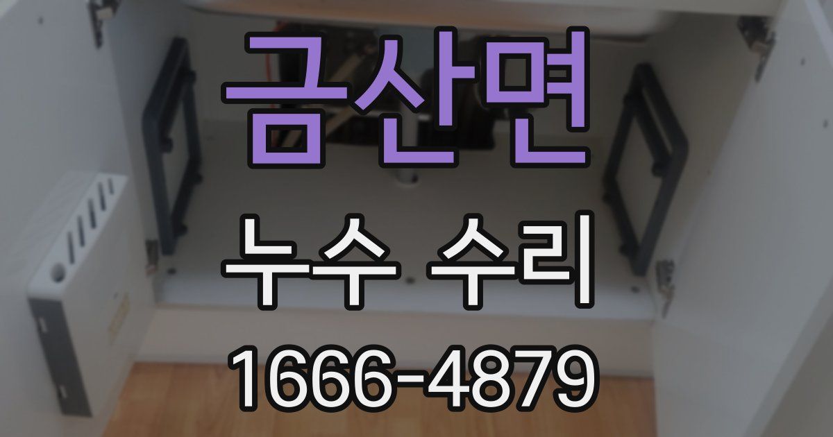 금산면 누수 수리