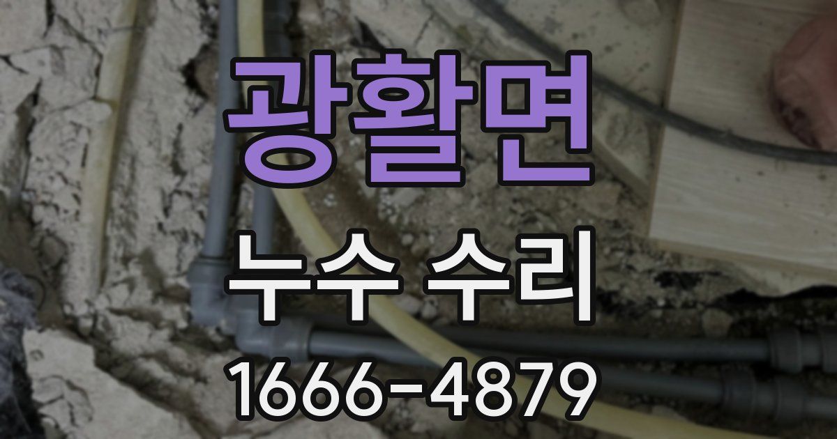 광활면 누수 수리