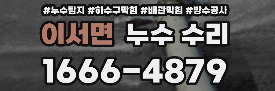이서면 누수 수리